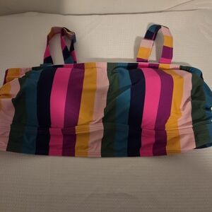 Torrid Multicolor Striped Bikini Top